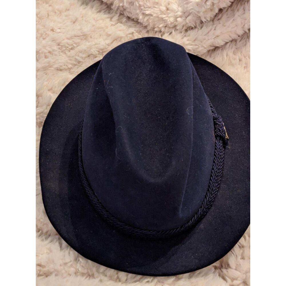 VTG STETSON KEY CLUB FEDORA HAT SZ. 7 ULTIMATE FINISH THE IMPERIAL BLACK